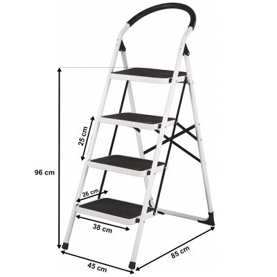 ALDOTRADE Schůdky ocelové Klapp 4 skládací protiskluz.